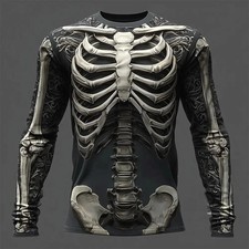 Mens Funny Skeleton Skull