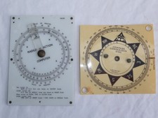 Radius Of Action - Computer + Compass Comparison Disc - Slide Rule - Vintage