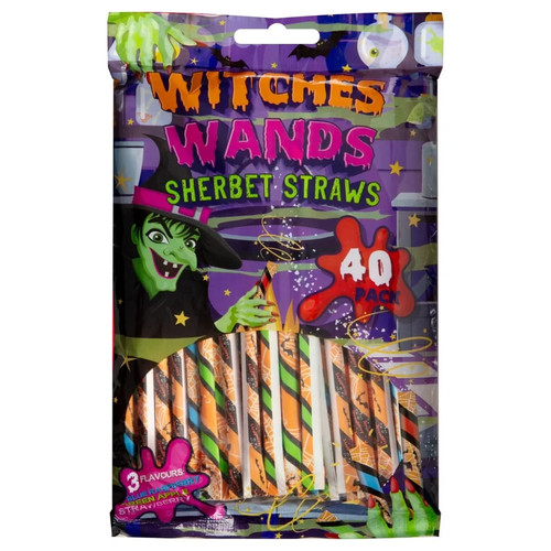 Witches wands sherbet straws - witches,