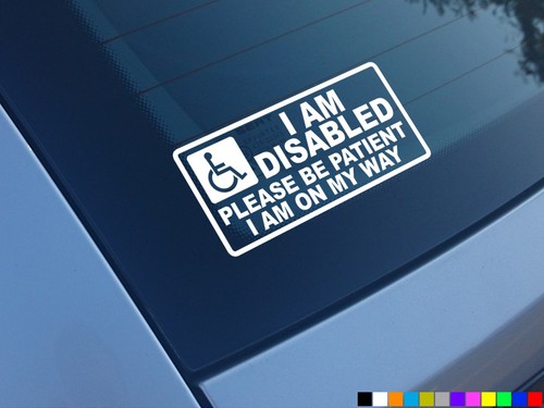 Disabled car stickers - i, am