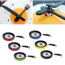 Novelty Kitchen Theme Frying Pan Shaped with Fried Egg Wall Clock Home Decor