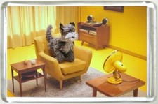 AA Dog Fridge Magnet sitting