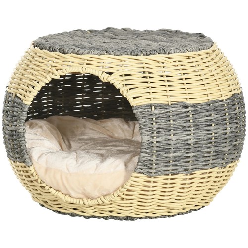 Wicker cat house rattan - cat, house,