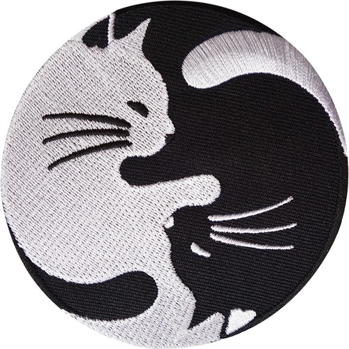 Yin and yang cat patch - cat,