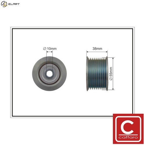Deflectionguide pulley vribbed - pulley,