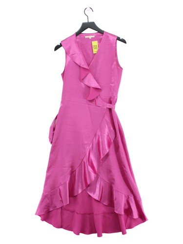 Maje wrap midi dress uk8 - dress, in