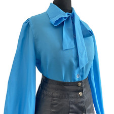 Vintage 1970s Blue Blouse