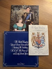 Charles & Diana Royal Wedding 1981 Official Souvenirs X 3