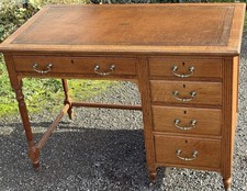 SUPERB SMALL OAK ARTS AND CRAFTS  WRITING DESK  2 MAN DELIVERY AVAILABLE