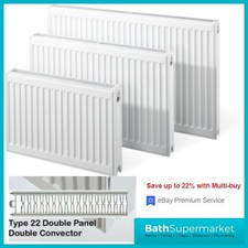 K-Rad Type 22 Radiator – H600mm × W500–2200mm White Double Panel Convector