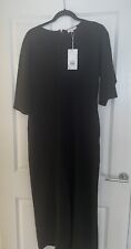 BNWT WAREHOUSE BLACK SMART WIDE LEG JUMPSUIT SIZE 14