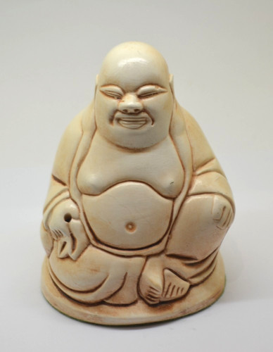 Buddha laughing happy seated