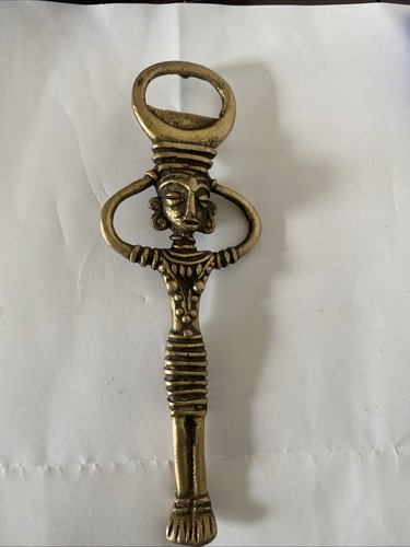 Bottle opener brass tribal - bottle,
