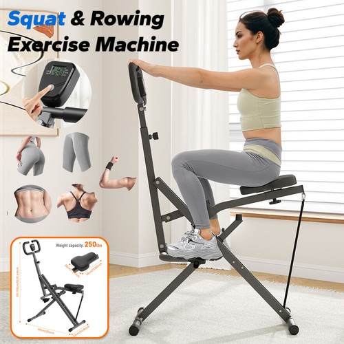 Squat rowing machine foldable - machine,