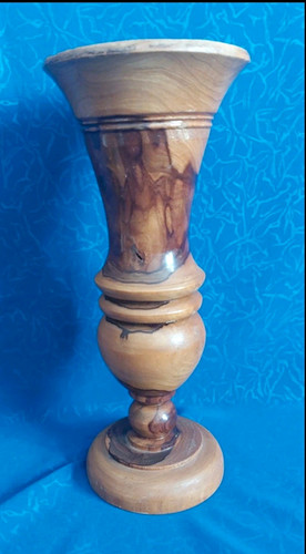 Decorative wooden trumpet vase - decorative,