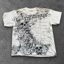 Mens Skull Crown Tee White Y2K