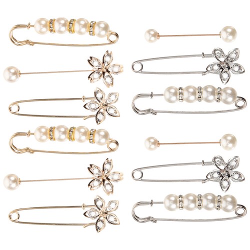 12pcs women brooch pins safety - 12pcs,