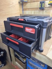 Milwaukee Packout 2 Drawer Deep  Tool Box M18 M12 Pack Out MINT condition no2 