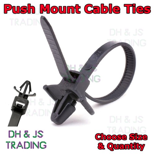 Push mount cable ties winged - mount,