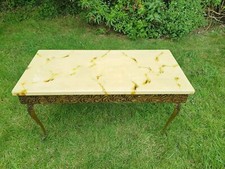 Vintage Onyx Brass And Gilt