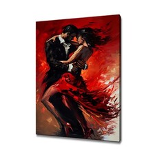 Tango Red Black Couple Dancing