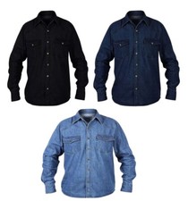 Mens Denim Shirt Studs Button