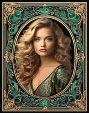 Glamorous lady art nouveau - in,