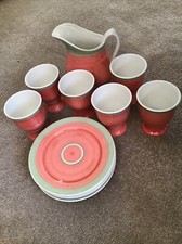 Dudson armorlite/artisan 6 goblets, 6 plates and a jug, Mediaeval Banqueting Set