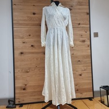 Vintage 1940s World War II  Wedding Dress Size 14 READ MEASUREMENTS C1