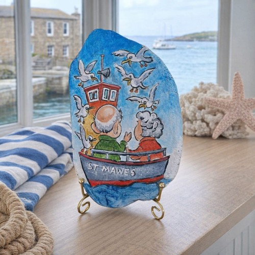 Painting stone hand - on,