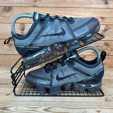 Nike Trainers Womens Size UK 4 Air VaporMax 2019 Black Grey Running Gym Shoes GS