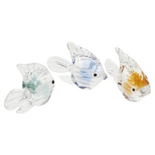  3 Pcs Glass Fish Ornaments