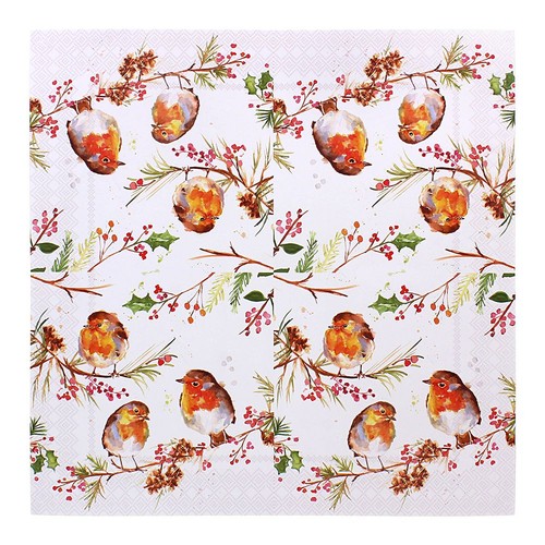 Winter robins christmas paper - christmas,