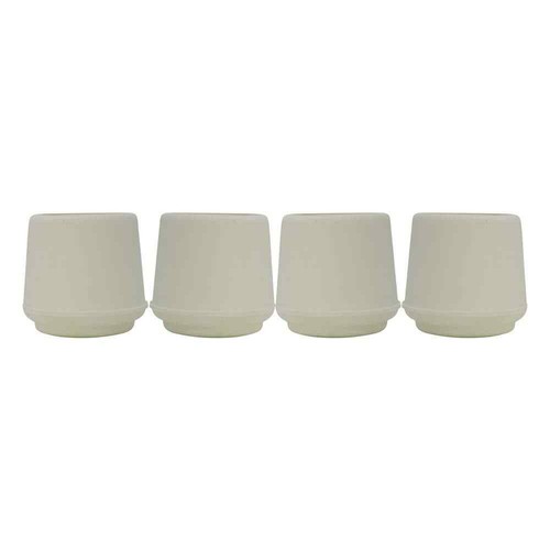 Off white rubber leg caps - off-white, for