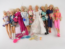 Lot Of 9 Barbie Dolls Mattel