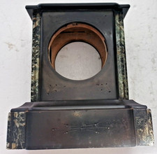 Antique black slate clock case