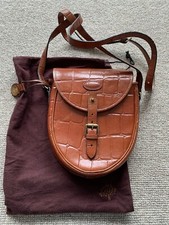 Vintage Mulberry  Congo Croc Leather Saddle Despatch Bag Cross Body Brown +dbag