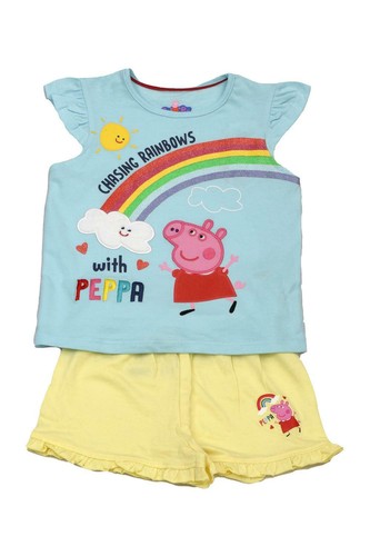 Peppa pig chasing rainbow - chasing,