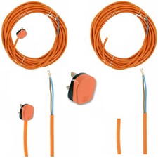 Mains Cable Orange Flex Lawn