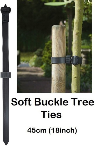 Soft buckle tree ties - ties, 45cm