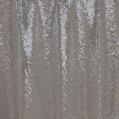 Silver sequined 120 round - 120",