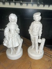 Parian ware figurines pair