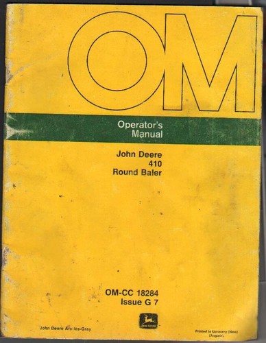 Original john deere 410 round - john,