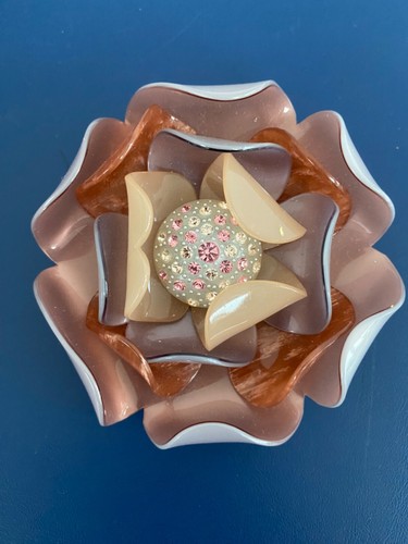 Large vintage lucite - vintage, floral