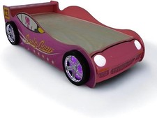 Racing Car Bed for Kids Pink