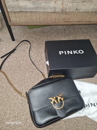 Ladies black pinko handbag - ladies,