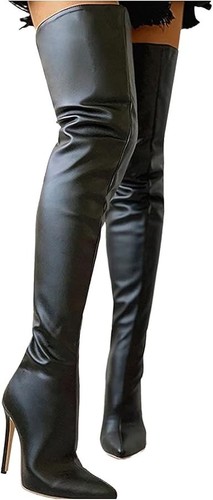 Leather high heel - leather, the