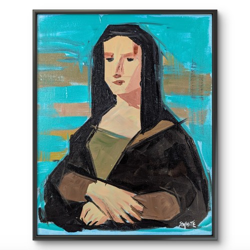 Mona lisa abstract 11x14 - mona,