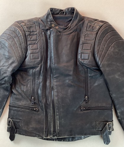 Vintage leather biker jacket - vintage,