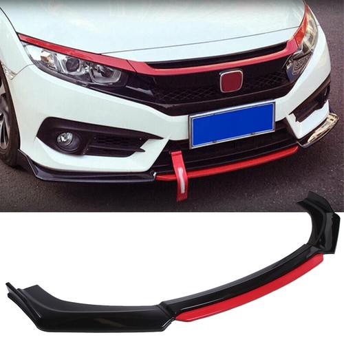Glossy black car front bumper - black,